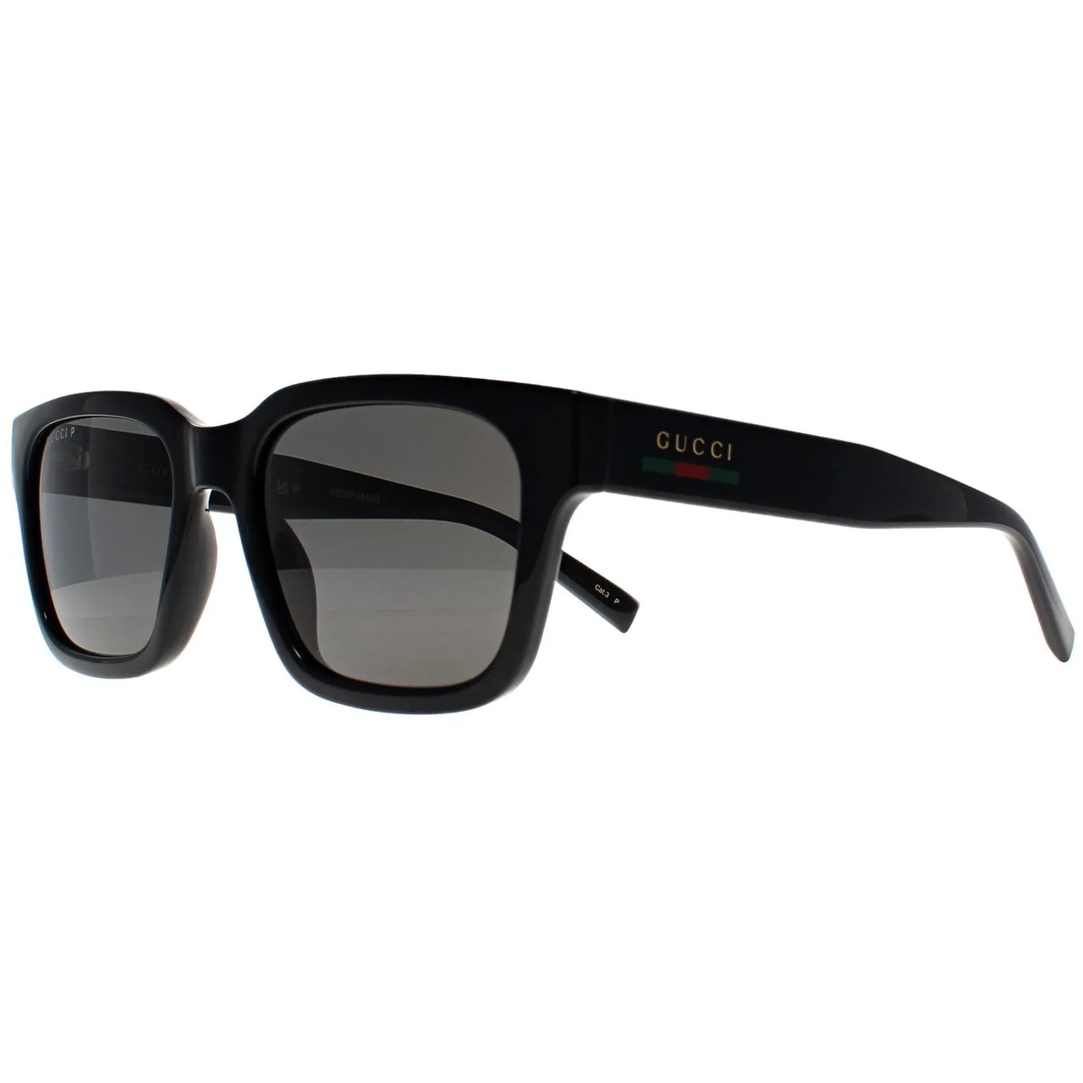 Gucci Sunglasses GG1857S 005 Shiny Black Grey Polarized
