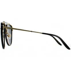 Gucci Sunglasses GG0672S 001 Shiny Black and Gold Grey