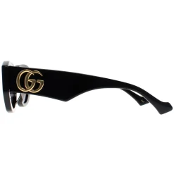 Gucci Sunglasses GG1421S 001 Shiny Black Grey