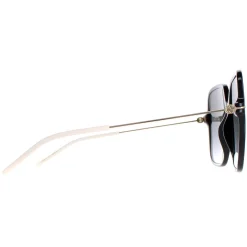 Gucci Sunglasses GG1267S 001 Shiny Black and Gold Grey Gradient