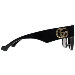 Gucci Sunglasses GG1422S 001 Shiny Black Grey