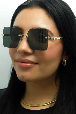 Gucci Sunglasses GG0644S 001 Silver Grey