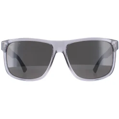 Gucci Sunglasses GG0010S 004 Transparent Grey and Black Grey Polarized