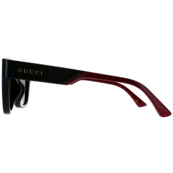 Gucci Sunglasses GG1670SK 005 Black with Green and Red Green