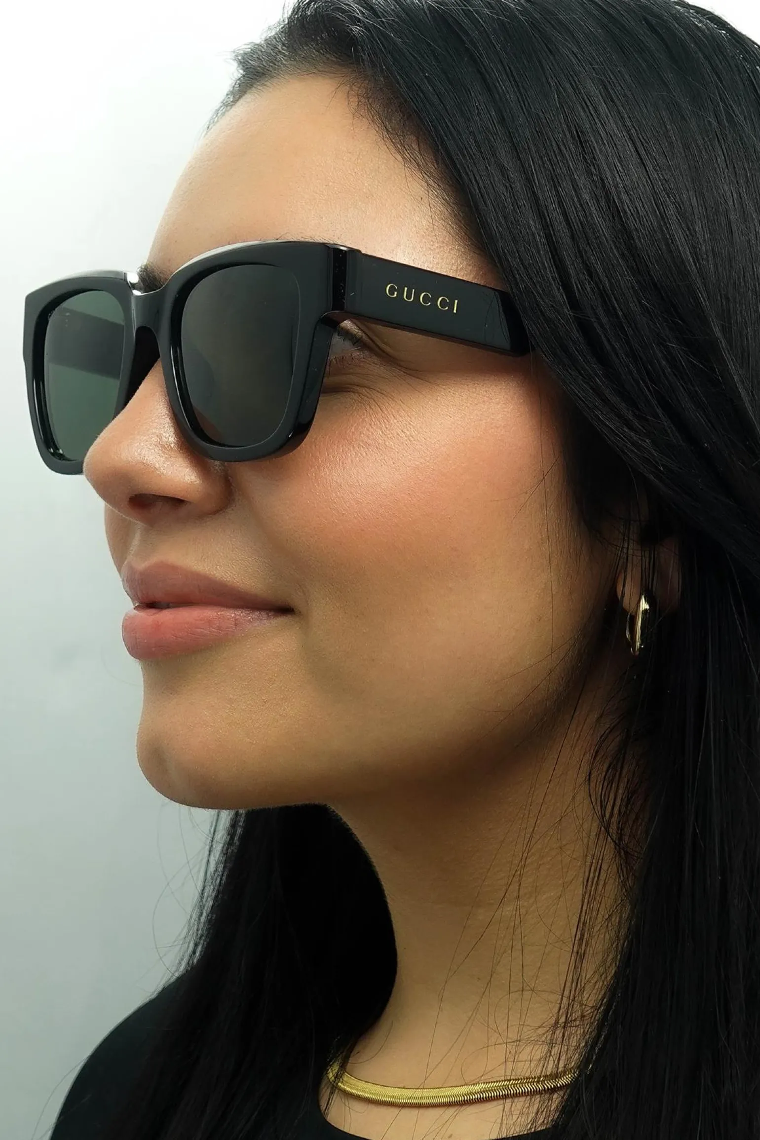 Gucci Sunglasses GG1670SK 001 Black with Havana Grey