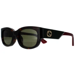 Gucci Sunglasses GG1667SK 002 Havana with Green and Red Green