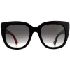 Gucci Sunglasses GG0163SN 003 Black with Red and Green Brown Gradient