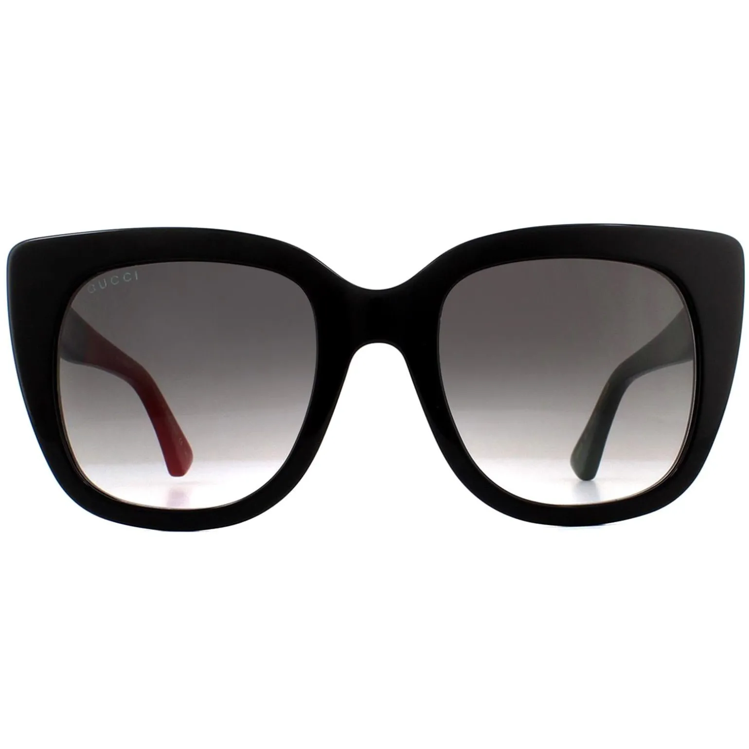 Gucci Sunglasses GG0163SN 003 Black with Red and Green Brown Gradient
