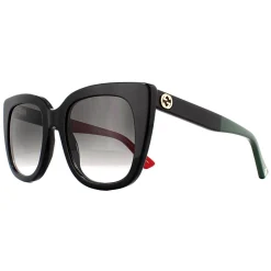 Gucci Sunglasses GG0163SN 003 Black with Red and Green Brown Gradient