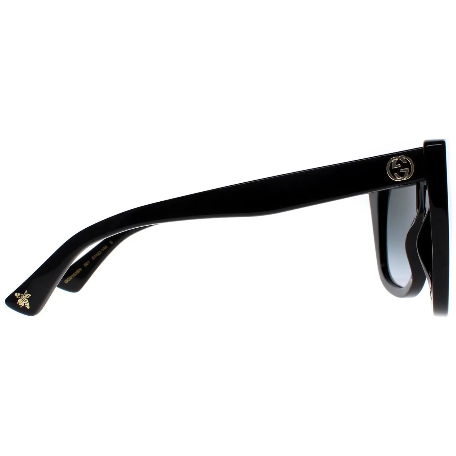 Gucci Sunglasses GG0163SN 001 Black Grey Gradient