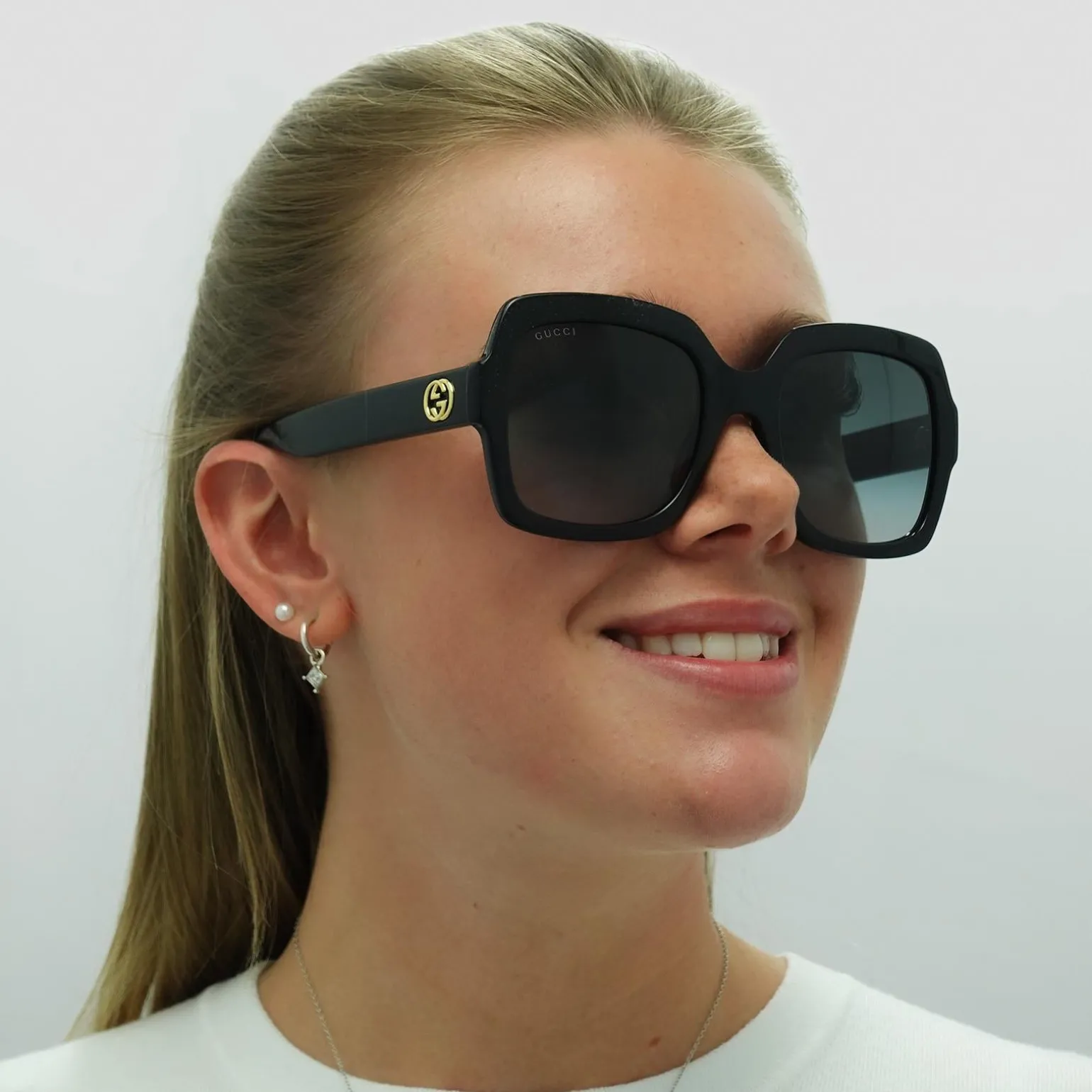 Gucci Sunglasses GG0036SN 001 Black Grey Gradient
