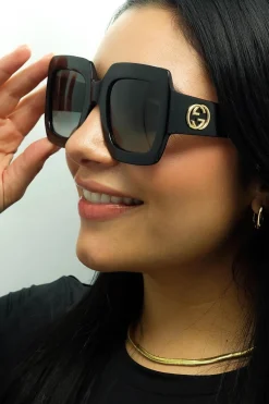Gucci Sunglasses GG0053SN 001 Black Grey