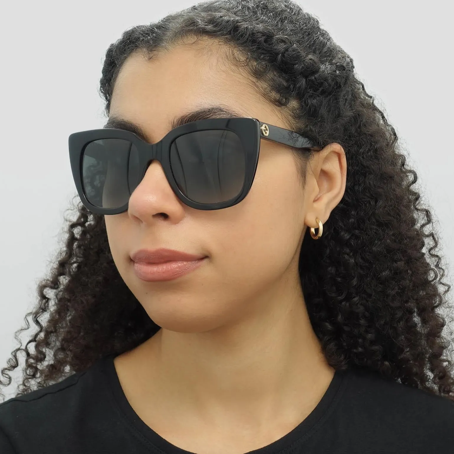 Gucci Sunglasses GG0163SN 001 Black Grey Gradient