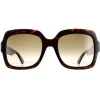 Gucci Sunglasses GG0036SN 004 Havana Glitter Blue and Red Brown Gradie