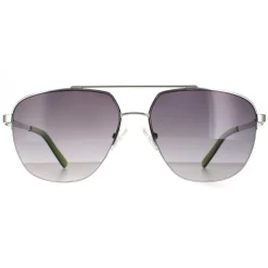 Guess Sunglasses GF5065 10B Shiny Light Nickeltin Smoke Gradient