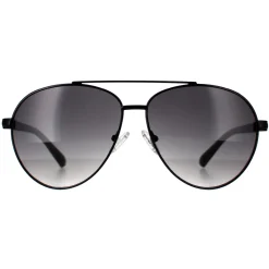 Guess Sunglasses GF0221 01B Shiny Black Smoke Gradient