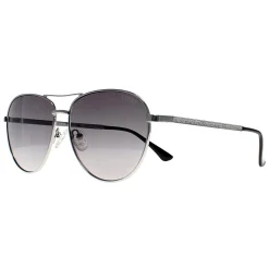 Guess Sunglasses GF6157 10B Shiny Light Nickeltin Grey Gradient