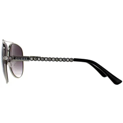Guess Sunglasses GF0356 10B Shiny Light Nickeltin Smoke Gradient