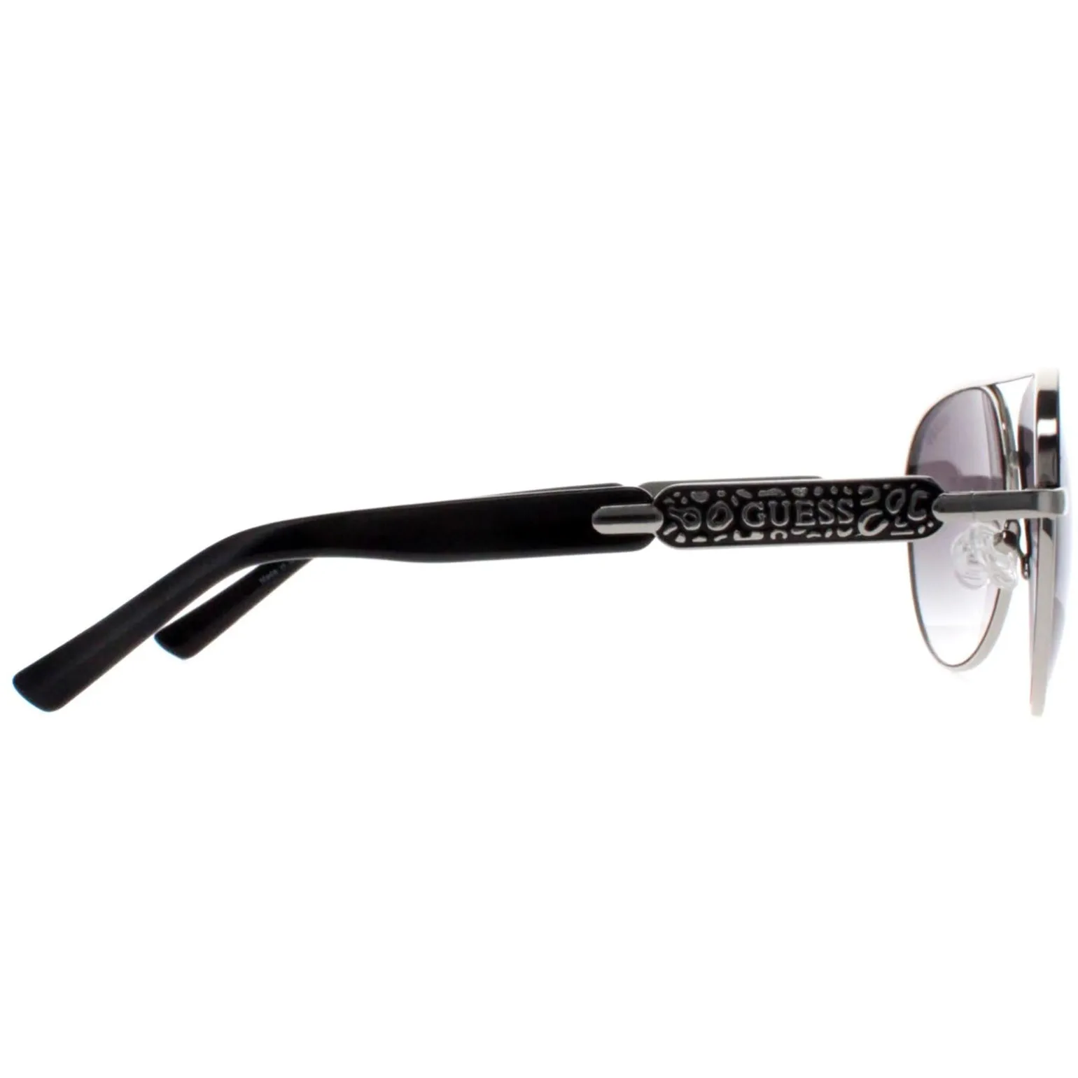 Guess Sunglasses GF0287 06B Silver Black Grey Gradient