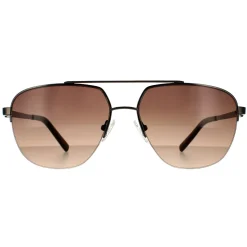 Guess Sunglasses GF5065 08F Shiny Gunmetal Brown Gradient