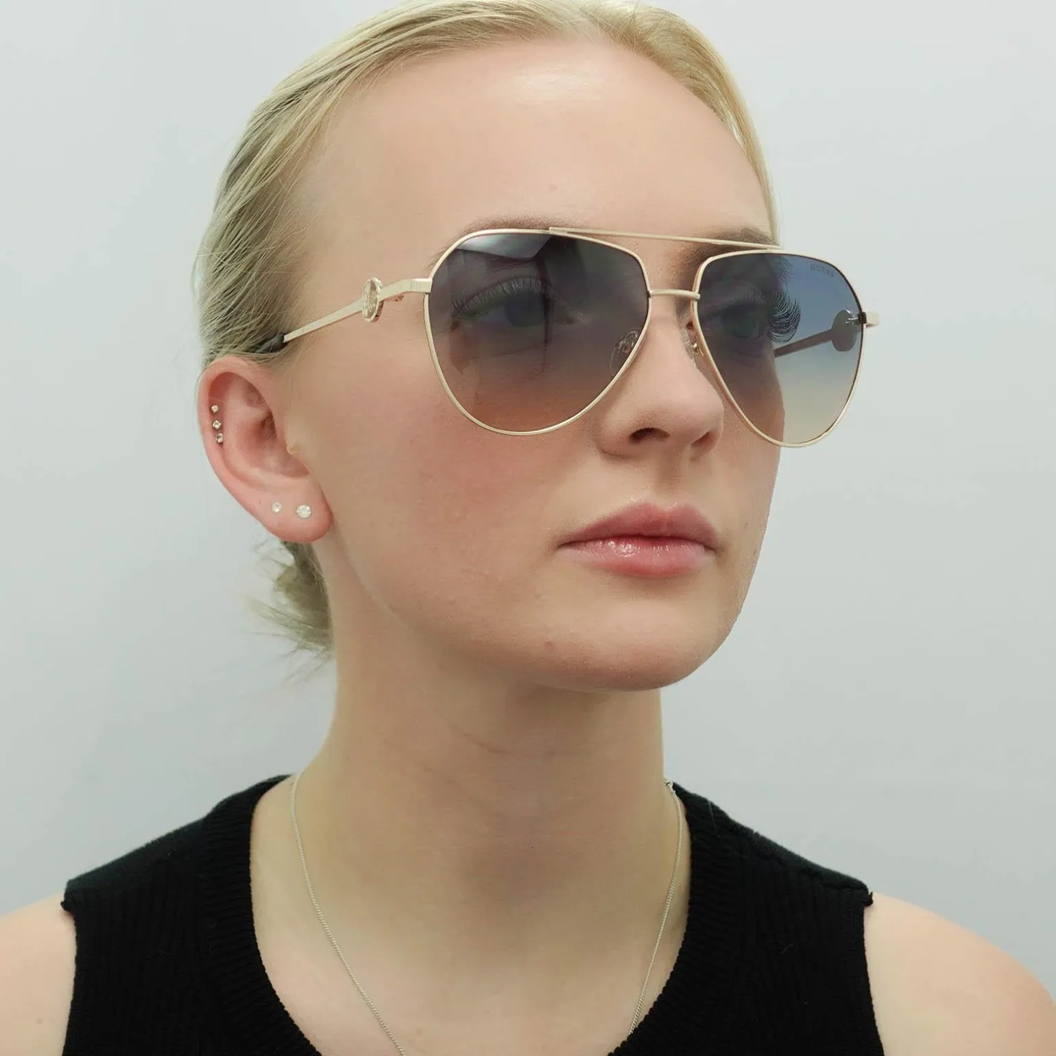 Guess Sunglasses GF6140 32W Gold Blue Gradient