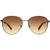 Guess Sunglasses GU8257 10F Shiny Light Nickeltin Brown Gradient