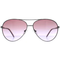 Guess Sunglasses GU7470-S 10Z Shiny Silver With Crystal Stones Violet