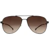 Hugo Boss Sunglasses BOSS 1641/S R80 HA Matte Dark Ruthenium Brown Gra