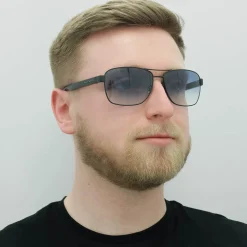 Hugo Boss Sunglasses BOSS 1240/S 003/08 Matte Black Blue Gradient