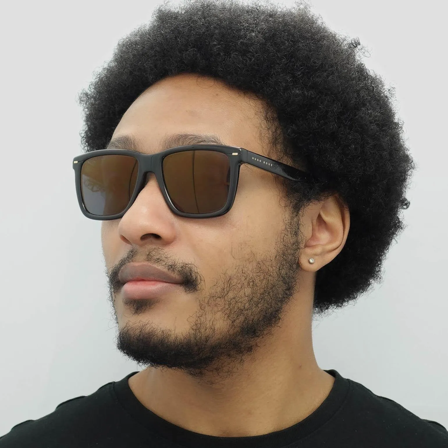 Hugo Boss Sunglasses BOSS 1317/S 807 K1 Black Brown Gold Mirrored
