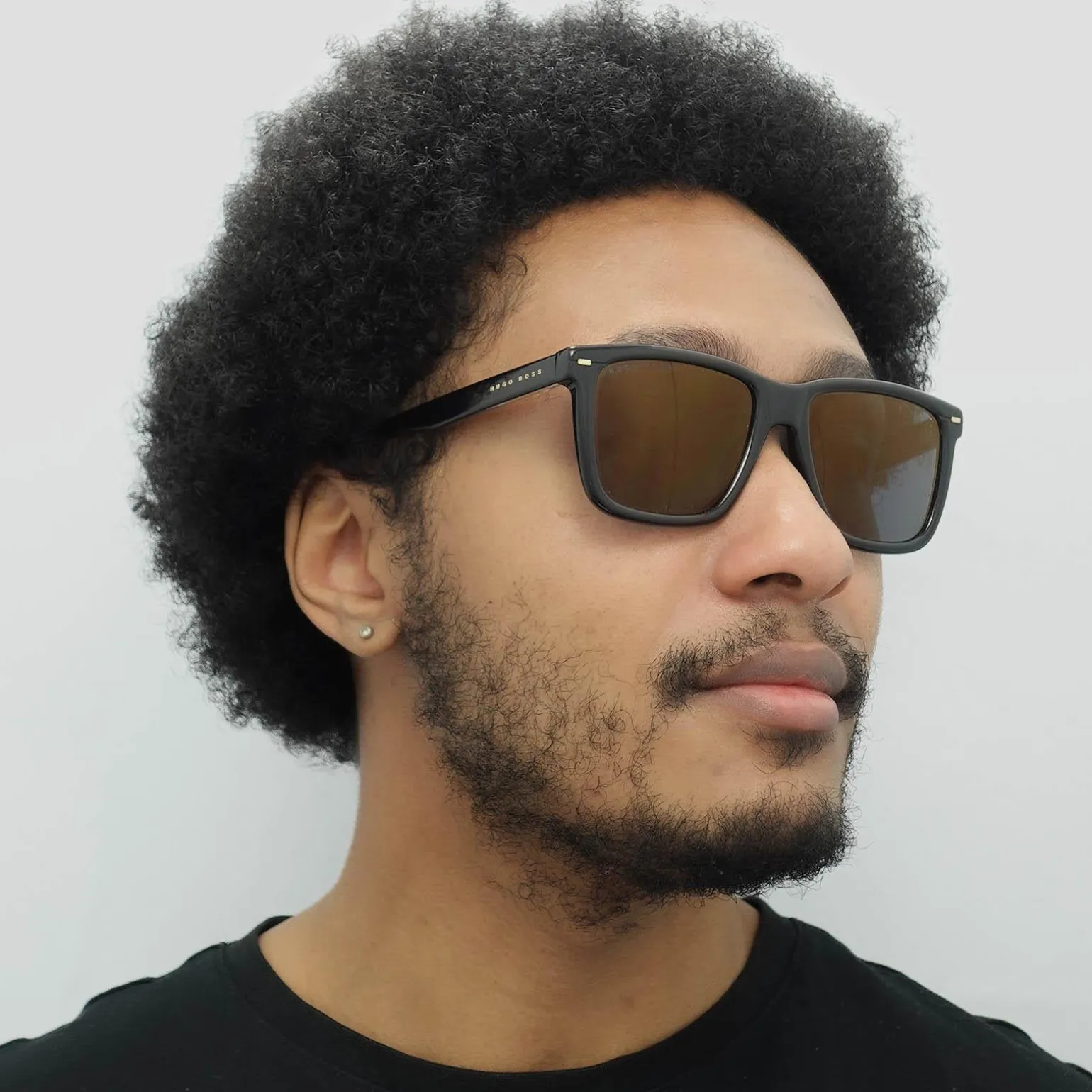 Hugo Boss Sunglasses BOSS 1317/S 807 K1 Black Brown Gold Mirrored