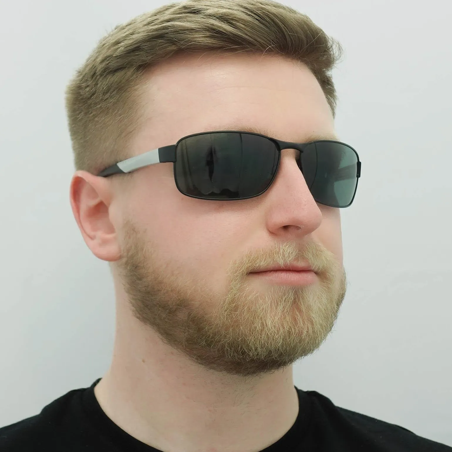 Hugo Boss Sunglasses 0569/P/S 92K RA Dark Ruthenium Grey Green Polariz