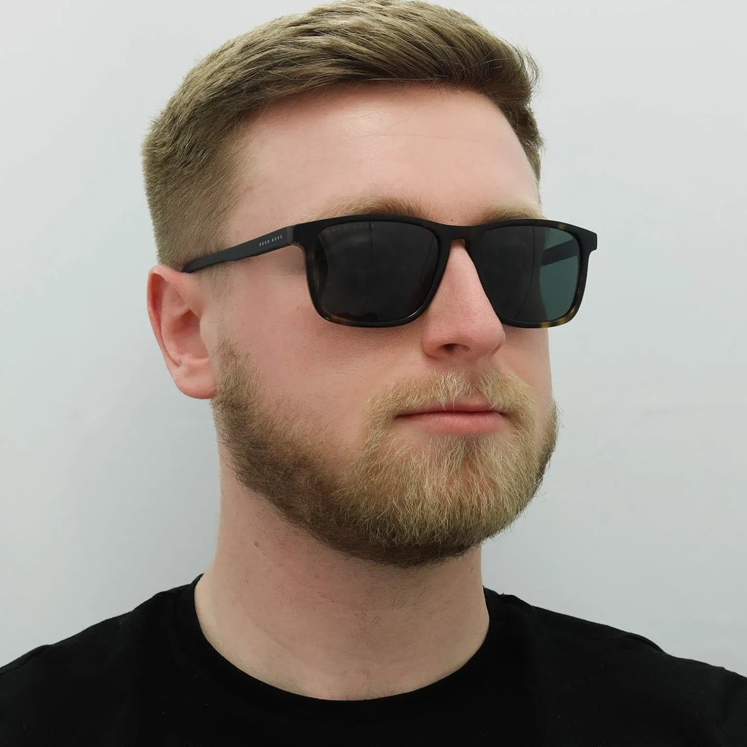 Hugo Boss Sunglasses 0921/S 086 QT Dark Havana Green