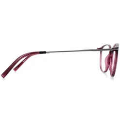 INVU Glasses Frames B4116 C Transparent Burgundy Casis Silver Women