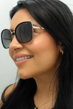 INVU Sunglasses B1907 F Black Gold Grey Polarized