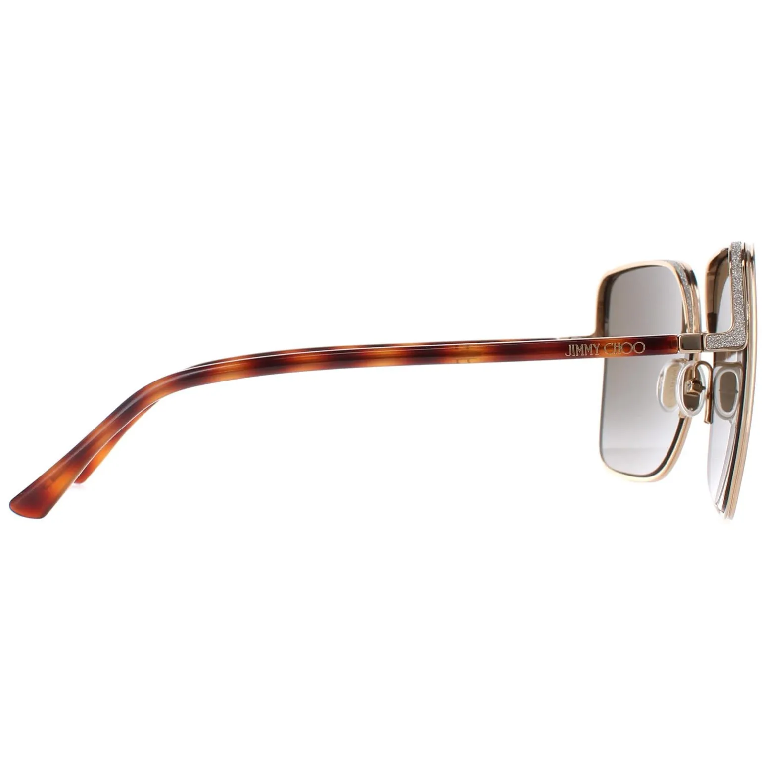 Jimmy Choo Sunglasses ALIANA/S 06J HA Gold Havana Brown Gradient