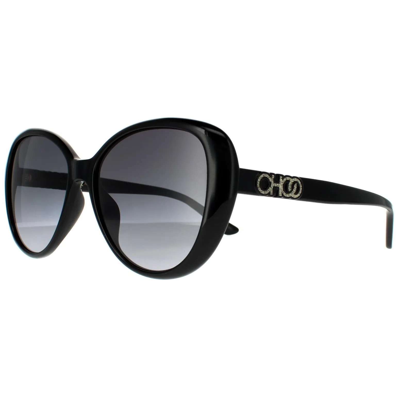 Jimmy Choo Sunglasses AMIRA/G/S 807 9O Black Dark Grey Gradient