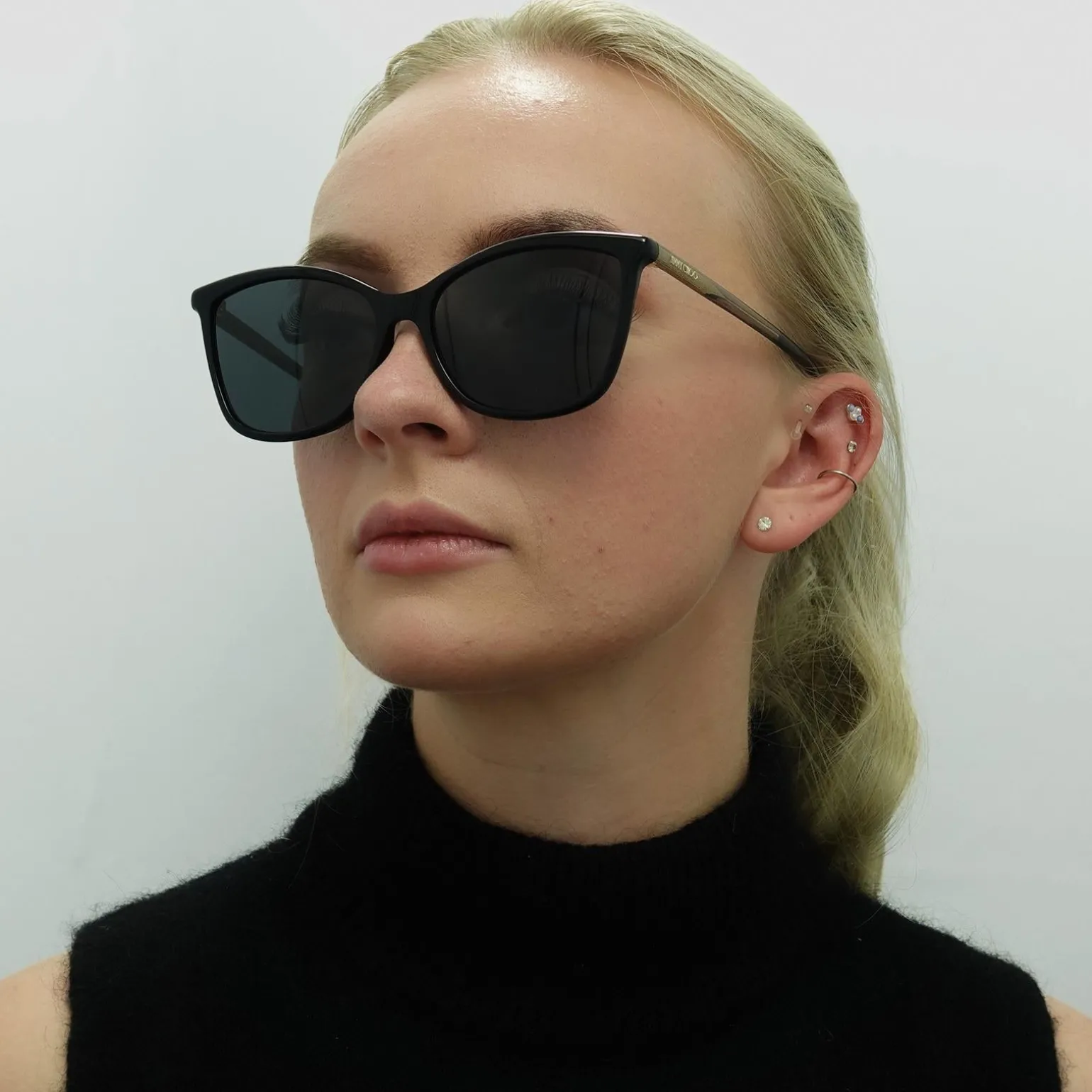 Jimmy Choo Sunglasses BA/G/S 807 IR Black Grey