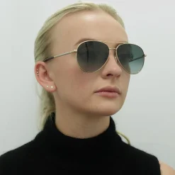 Jimmy Choo Sunglasses DEVAN/S RHL 9O Gold Black Dark Grey Gradient