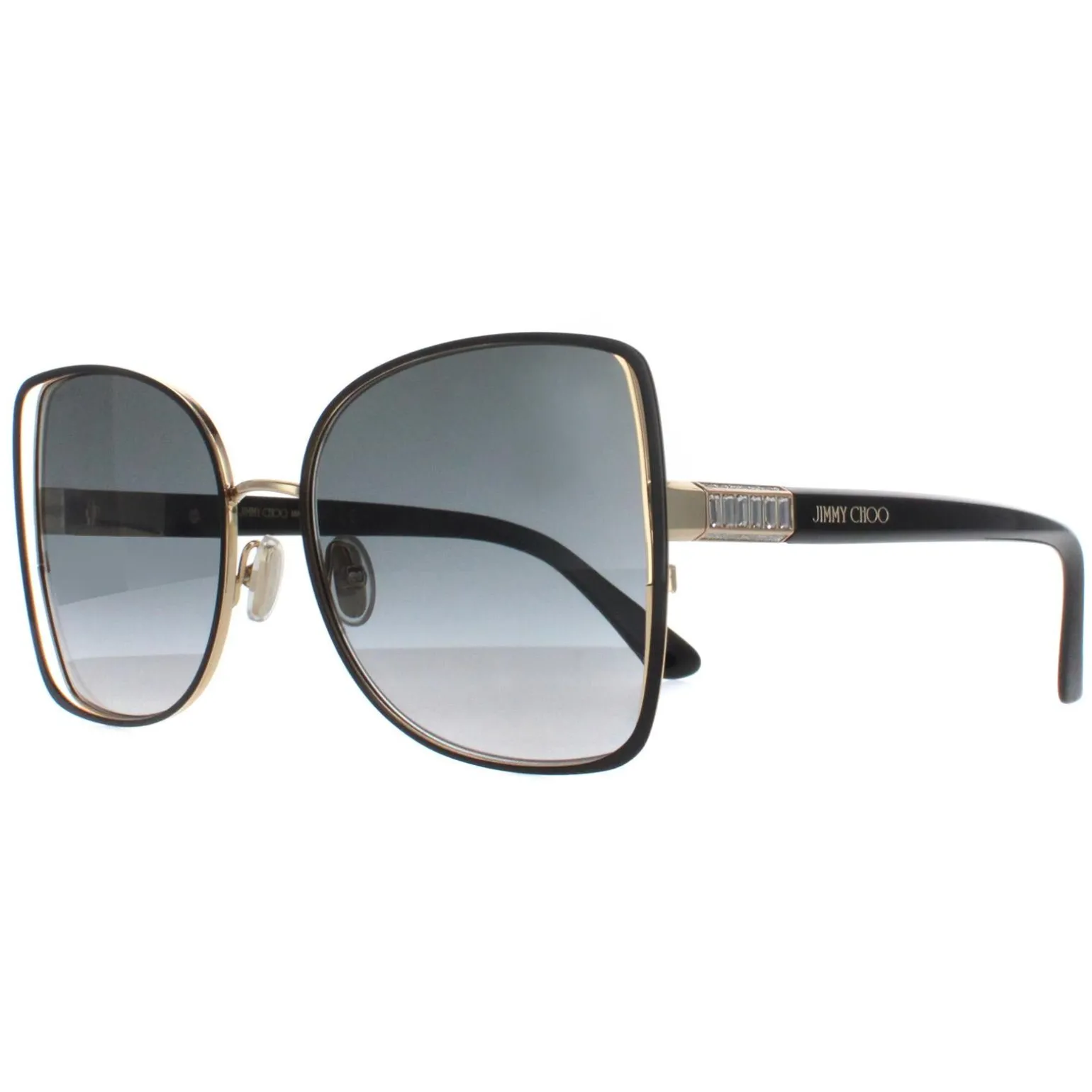Jimmy Choo Sunglasses FRIEDA/S 2M2 90 Black and Gold Grey Gradient
