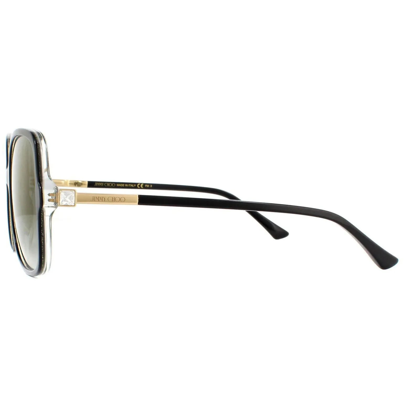 Jimmy Choo Sunglasses JUDY/S 807 FQ Black Transparent Grey Gradient Go