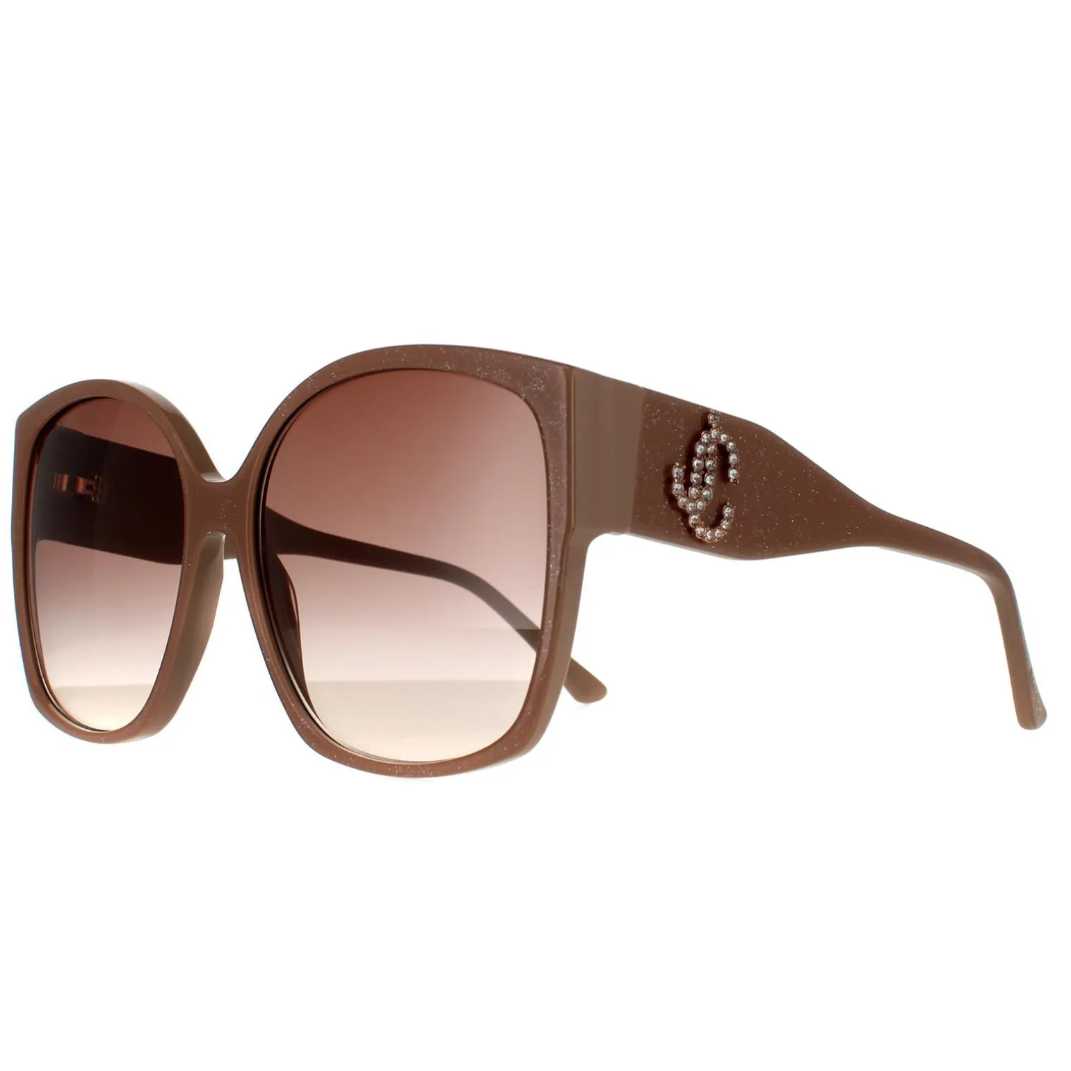 Jimmy Choo Sunglasses NOEMI/S KON HA Nude Glitter Brown Gradient