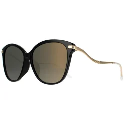 Jimmy Choo Sunglasses Peg/F/S 807 FQ Black Grey Gradient Gold Mirror