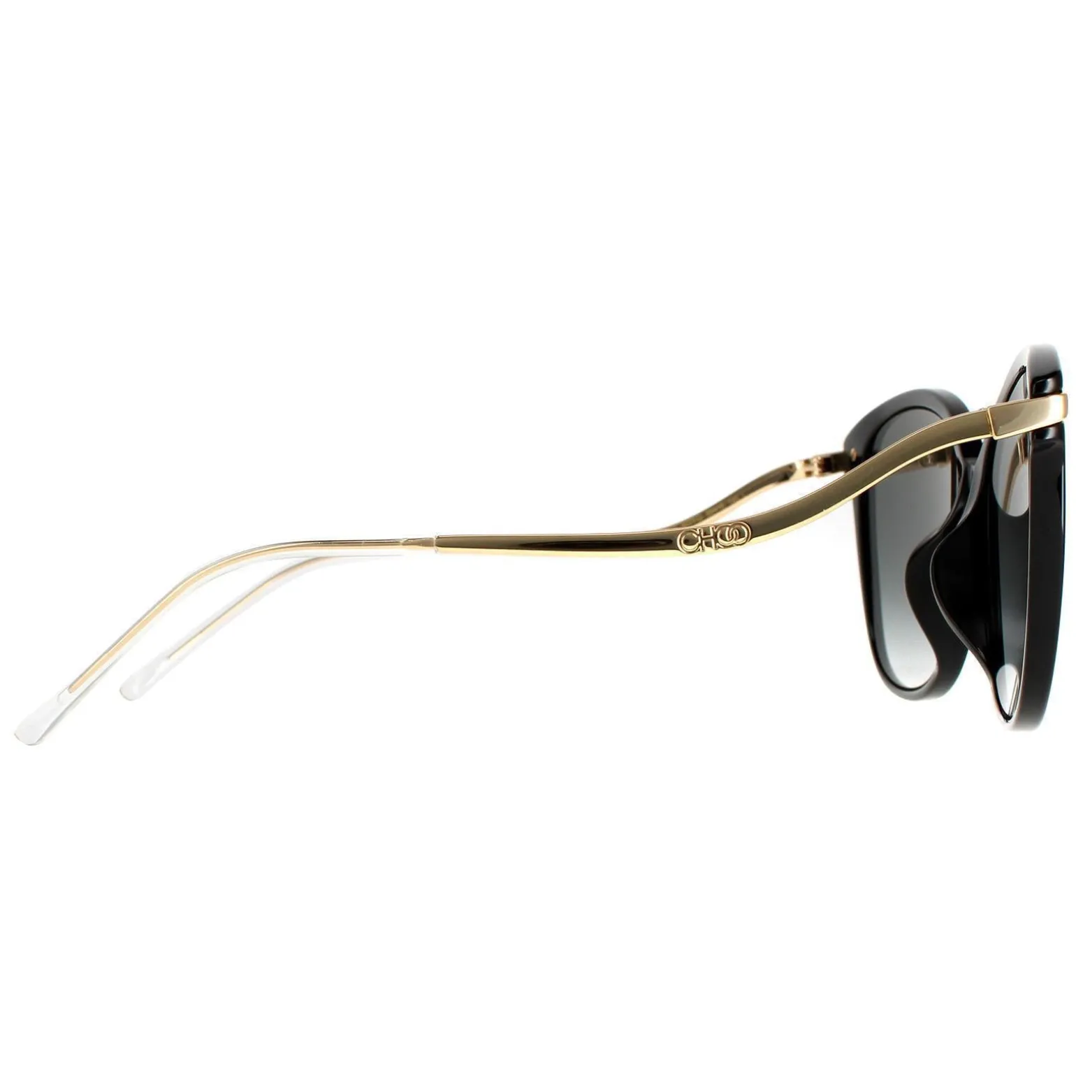 Jimmy Choo Sunglasses Peg/F/S 807 FQ Black Grey Gradient Gold Mirror