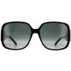 Jimmy Choo Sunglasses TARA/S DXF 9O Black Glitter Dark Grey Gradient