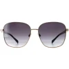 Karen Millen Sunglasses KM7020 400 Gold Dark Grey Gradient