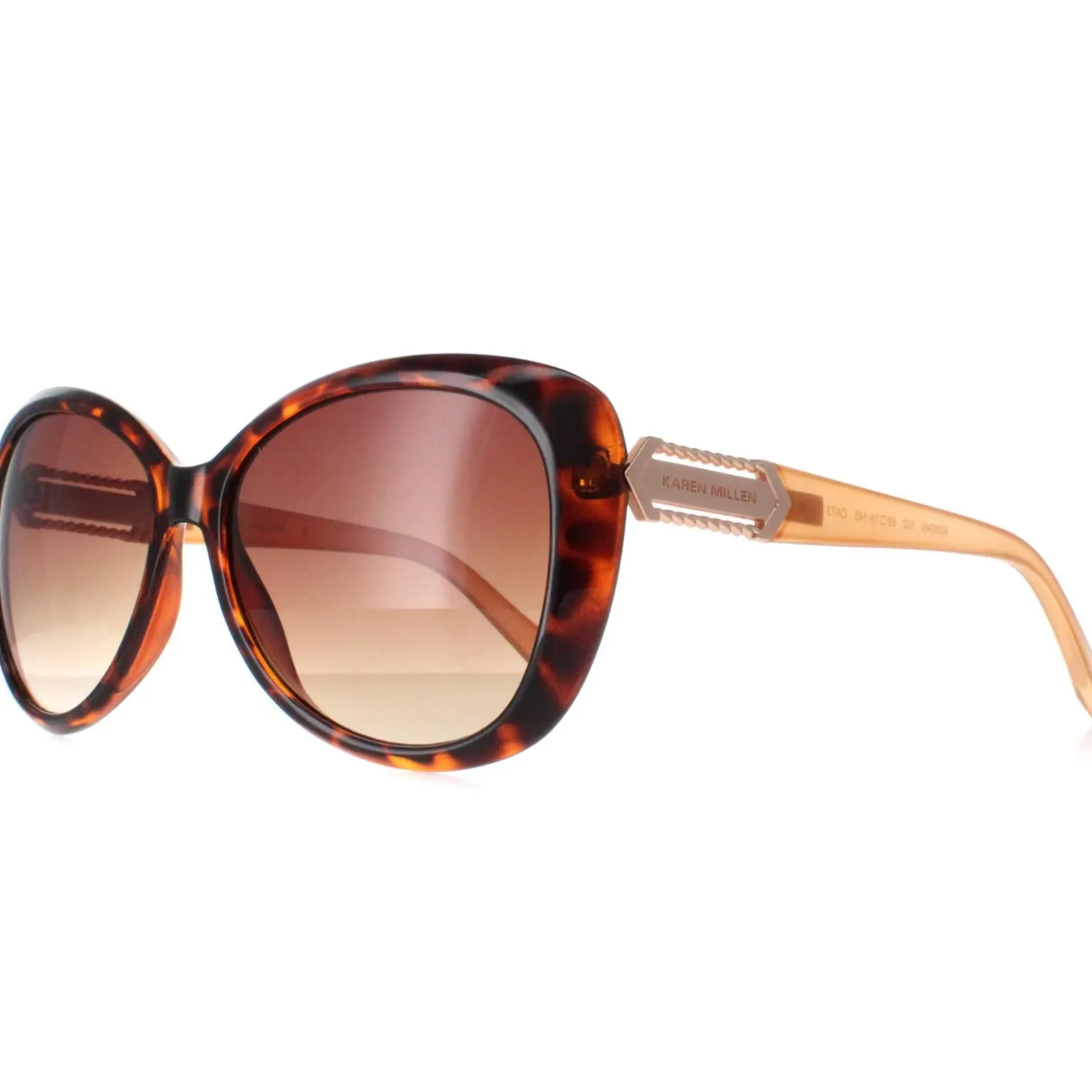 Karen Millen Sunglasses KM5049 102 Dark Tortoise Brown Gradient