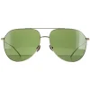Lacoste Sunglasses L209S 714 Shiny Gold Green