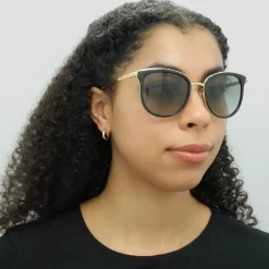 Michael Kors Sunglasses Adrianna 1 1010 110011 Black Gold Grey Gradien