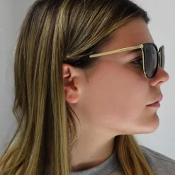Michael Kors Sunglasses Adrianna 1 1010 1100T3 Black Gold Grey Gradien